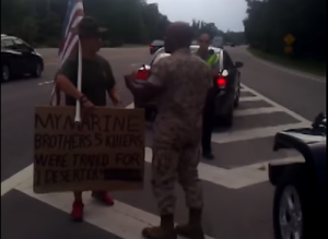Marine Sgt. Major and Retired Marine in Yelling Match