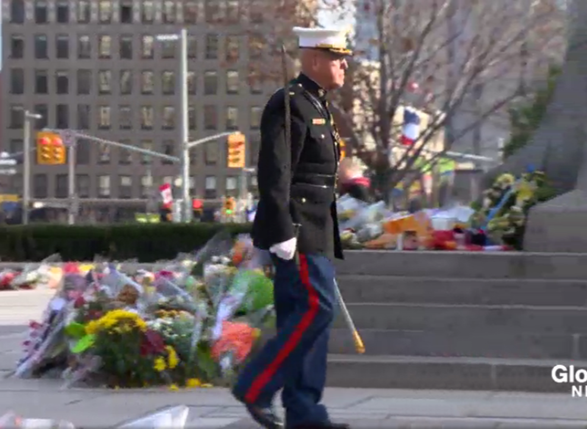 US Marine Guards Canadian War Memorial to Make a Personal “Damn Statement” to Terrorists