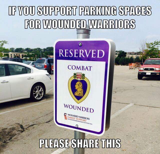 Parking Space for Combat Wounded Vets